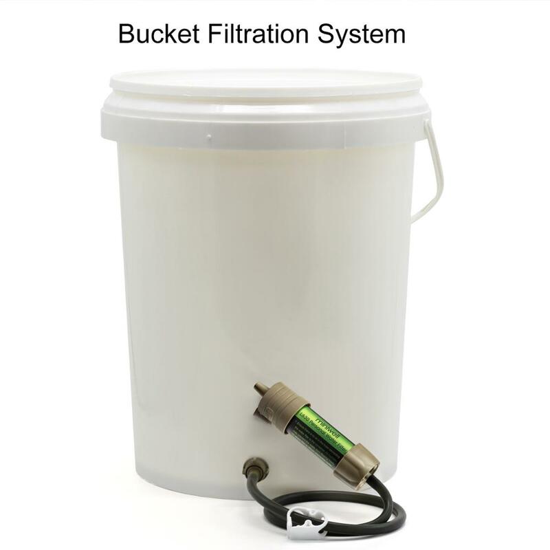 Miniwell sistem Filter air berkemah portabel, dengan kapasitas penyaringan 2000 liter untuk alat bertahan hidup darurat luar ruangan