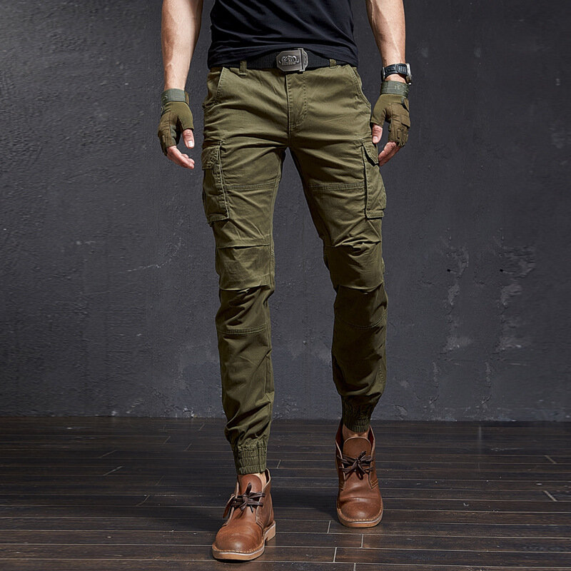 Moda di alta qualità Slim Camouflage Casual pantaloni Cargo tattici maschili Streetwear Harajuku Joggers abbigliamento uomo pantaloni mimetici