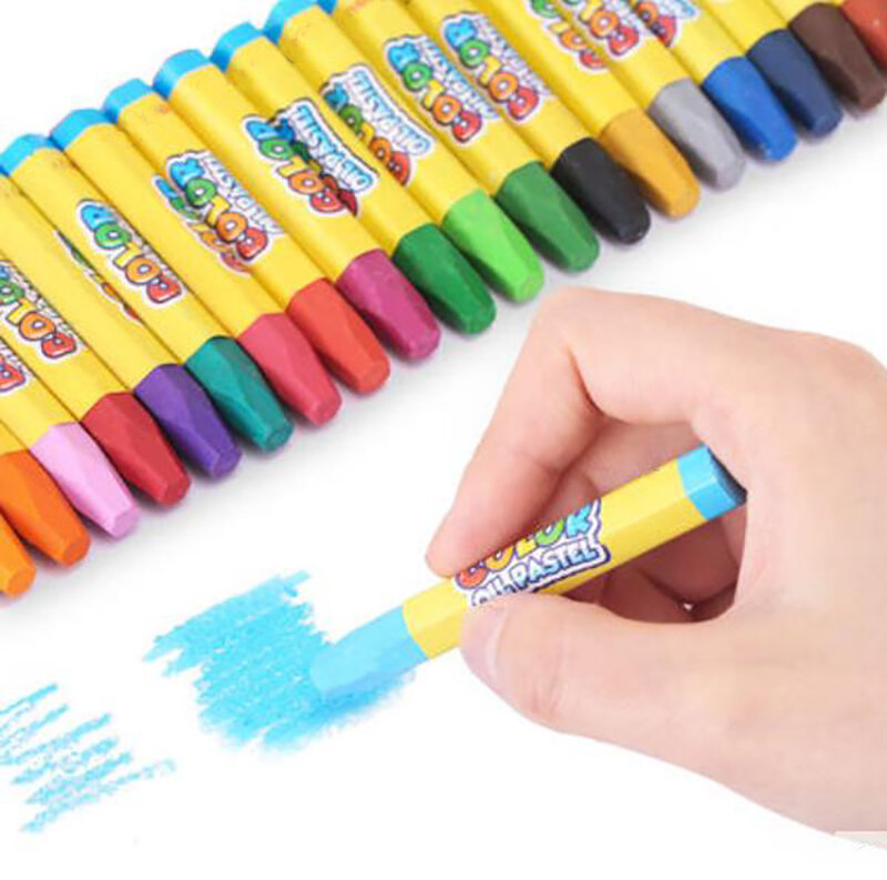 1Set DIY 12/18/24/36 Colors Pastel Pencil, Colorful Painting Crayons Graffiti Pencil, Cute Kids Drawing Stationery Pen Crayon