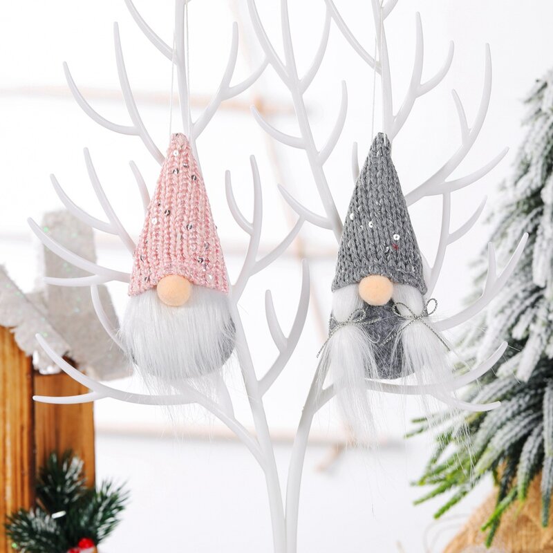 Natale piccolo gnomo carino albero di natale appeso ornamento decorazione per la casa Navidad ciondolo regali felice anno nuovo 2022