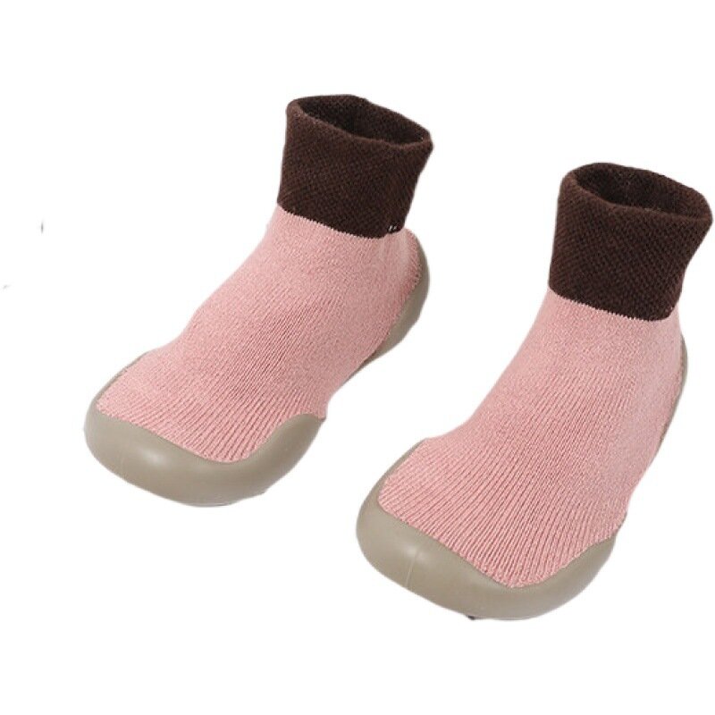 Child Warm Shoes Socks with Rubber Soles To 4 Years Winter Children Terry Socks Soft Bottom Non-Slip Floor Girl Boy Newborn