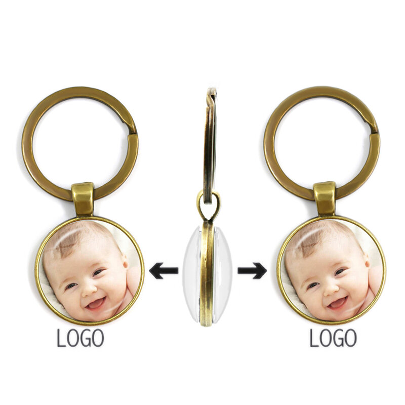 Personalized Custom Double Side Keychain Mum Dad Baby Children Grandpa Parents Angel Key Ring For Family Anniversary Gift