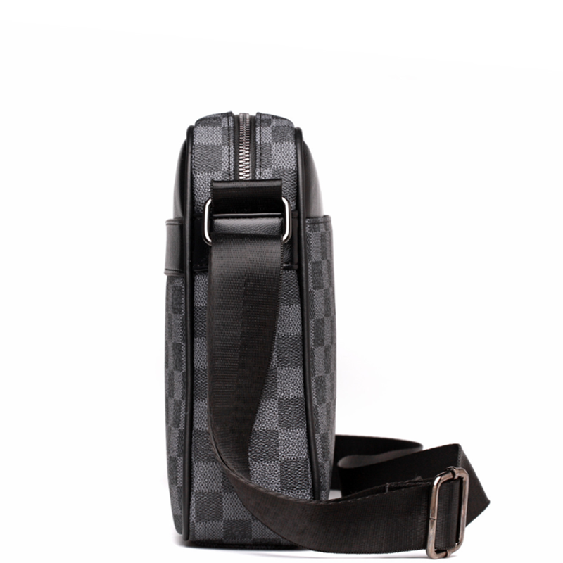 Horizonplus bolsa de ombro masculina, marca famosa de luxo, xadrez, bolsa de mensageiro