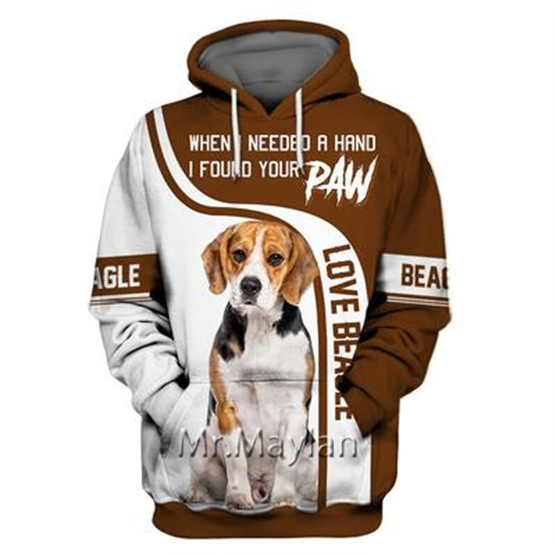 Moda personalidade animal beagle impressão 3d gráfico moletom com capuz homem/mulher streetwear oversized moletom harajuku topos pulôver-a17