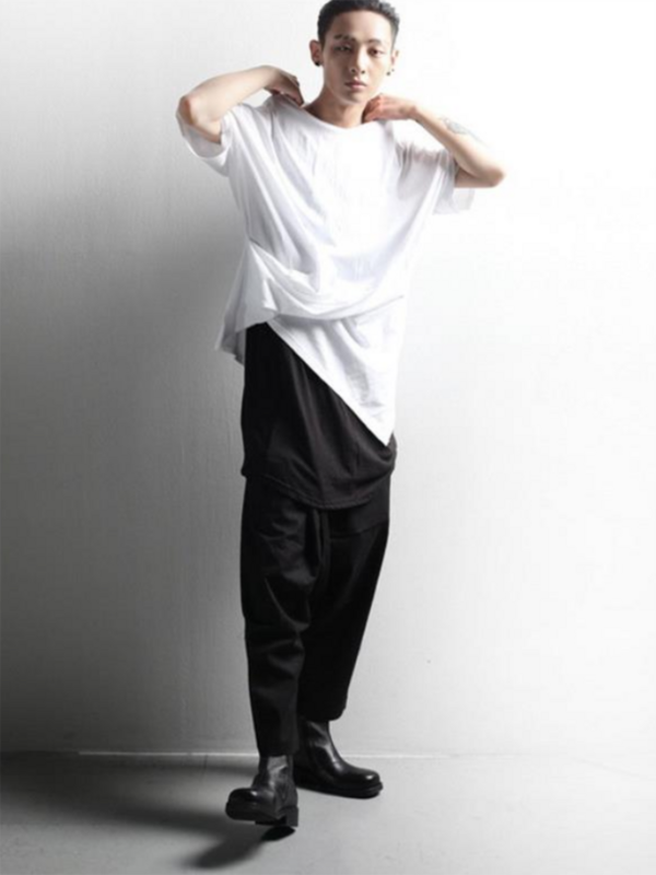 Men Beat Pants Spring Summer New Pure Color Versatile Casual Korean Fashion Drawstring Elastic Large Size Harlan Pants