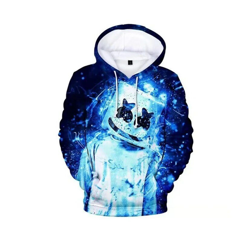 marshmelloing 3D printed children's fashion jacket sweater DJ Electronic Music Boys and Girls fall winter Long Sleeve Hoodie