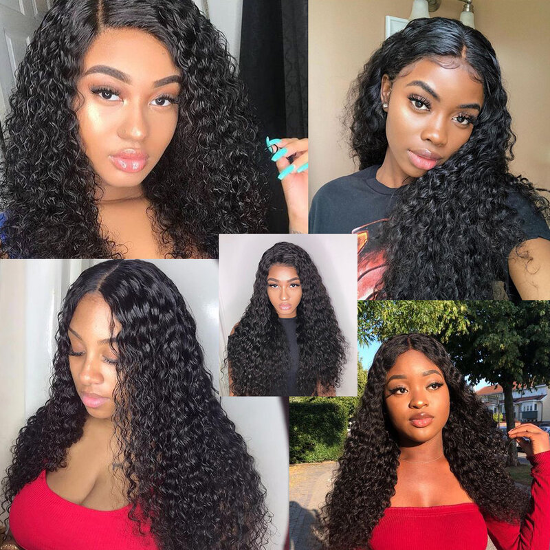 Curly Human Hair Bundles With Closure 36 Inch Long Remy Kinky Curly Bundles With Closure 3 Bundles With Closure Free shipping