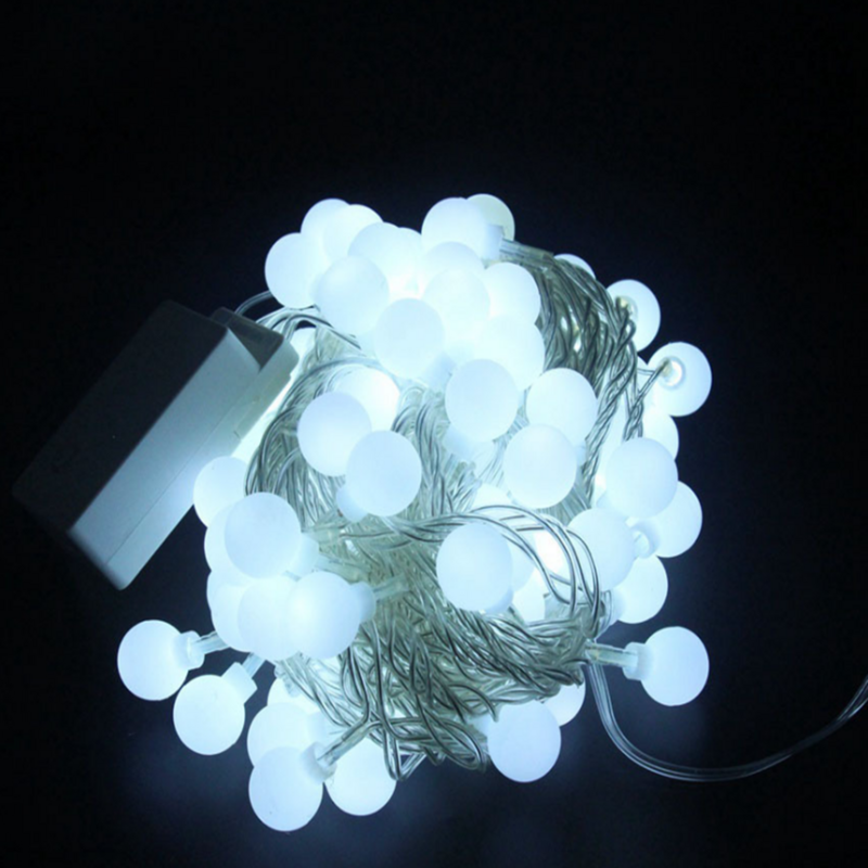 10 متر 110 فولت/220V100 أضواء كرات إضاءة LED وامض أسلاك إضاءة للأماكن الخارجية أضواء عيد الميلاد خرافة عطلة الزفاف إكليل ديكورتي