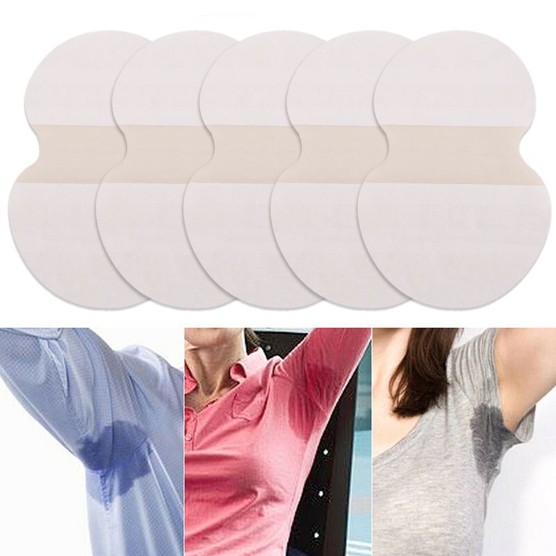 10Pcs Disposable ใต้วงแขนเหงื่อ Pad ฤดูร้อนรักแร้แผ่นเหงื่อ Liner ชุดเสื้อผ้า Antiperspirant กาว Pad