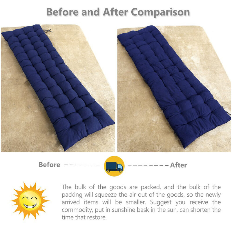 Outdoor Bench Cushions for Recliner Rocking Rattan Chair Folding Thick Garden Seat Mat Pad Chair Indoor Home Swing Cushion