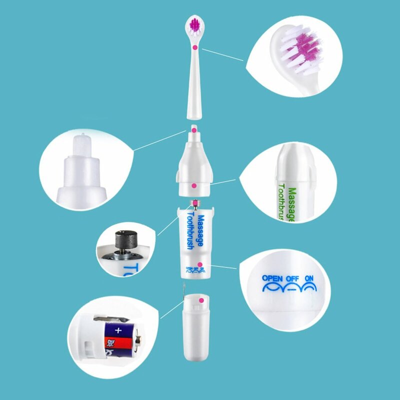 Cepillo de dientes eléctrico de masaje ultrasónico para niños y adultos, producto Oral impermeable, suave, Blanqueador