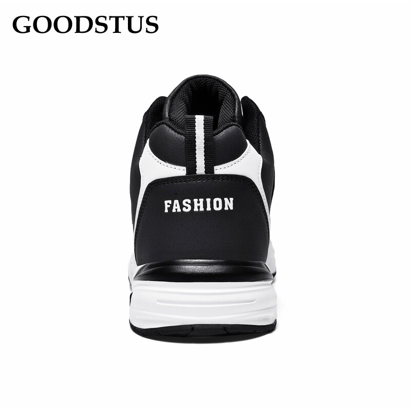 GOODSTUS hommes Pu Sneaker respirant épaisse semelle souple confortable grande taille 35-48 léger Couple chaussures en plein air chaussures de course