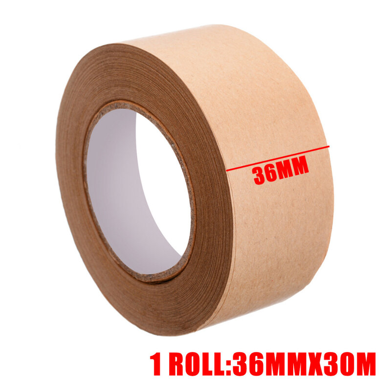 30m Gummed Kraft Paper Tape Bundled Adesivo Fitas De Papel Selado Água Ativado Carton Pintura Adesivo Para Ferramentas De Embalagem