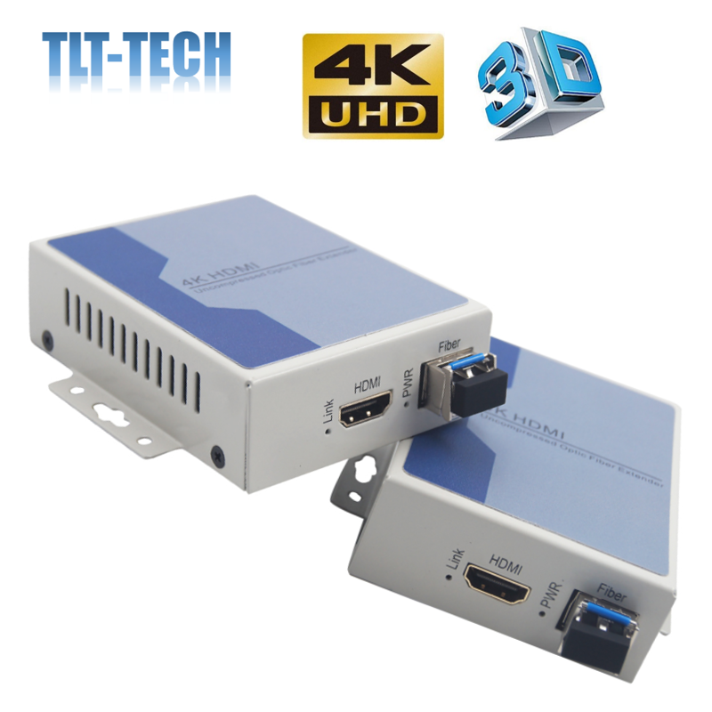Extensores KVM 4K HDMI sobre fibra óptica única hasta 20Km (12,4 millas), transmisor y receptor sin comprimir