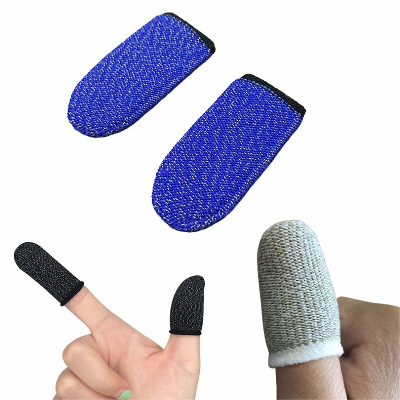 Juegos de dedos antisudor para móvil, pantalla táctil, fibra transpirable, posición para caminar, artefacto para comer pollo
