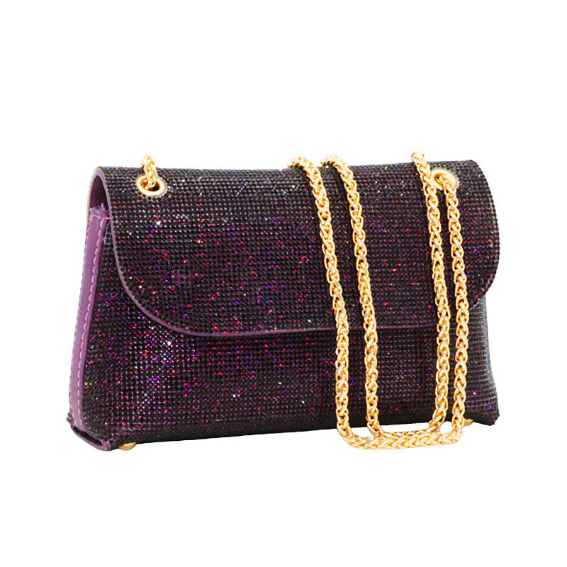 Новая Радужная модная женская сумка Afgoger через плечо с синими кристаллами, дамские красные сумочки на плечо, клатчи для вечевечерние, кошелек