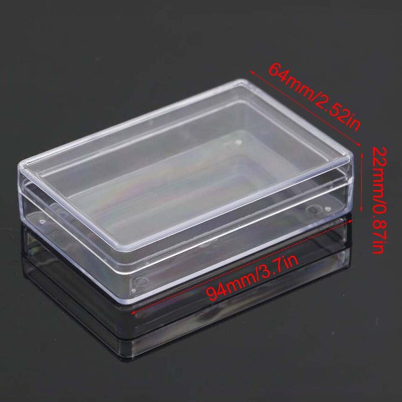 Caja Rectangular de plástico transparente para guardar cartas, contenedor de póker, para lugares de entretenimiento