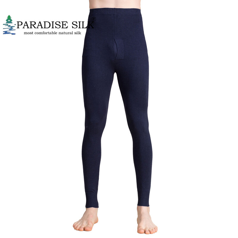 Męska bielizna termoaktywna spodnie jedwabne kaszmirowe dzianiny kalesony dno męskie grube legginsy rozmiar L XL XXL