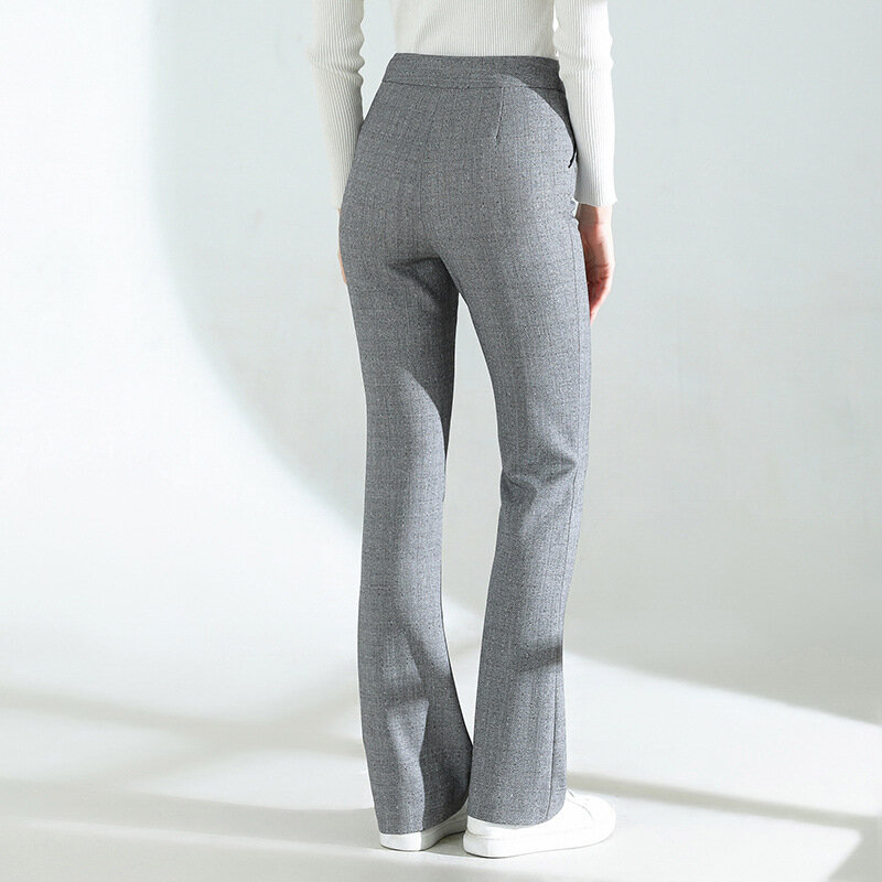 Pantalones informales de lino y algodón para mujer, Pantalón liso para primavera y verano, novedad de 2020