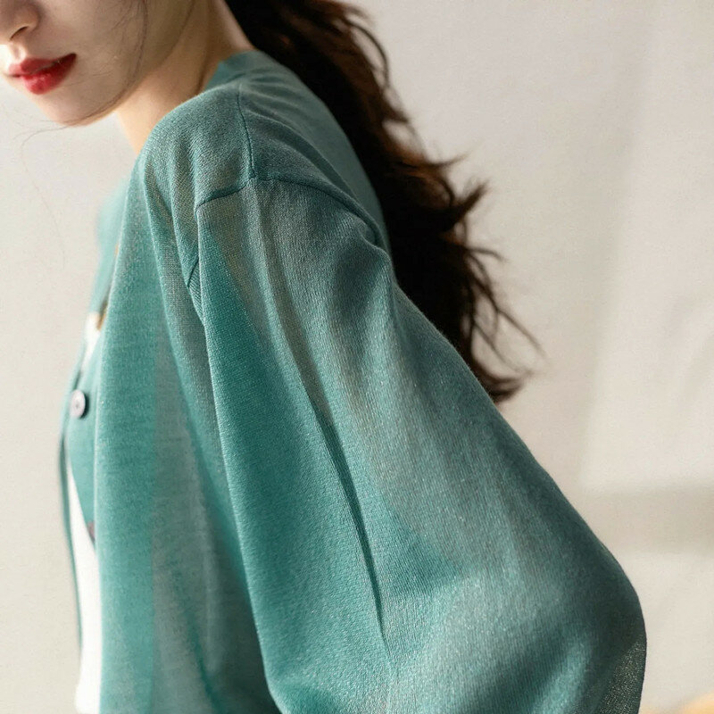 Sweter Mujer 2022 Oversize ใหม่ลายเสื้อแขนยาวผู้หญิงฤดูใบไม้ร่วงฤดูหนาวสั้นเสื้อกันหนาวถักปุ่มสไตล์อังก...