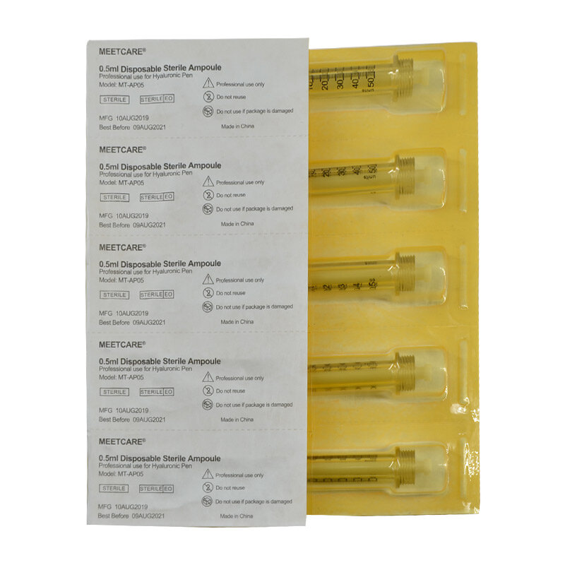 0,5 ML Ampulle Kopf Medizin Spritze Nadeln für Hyaluronsäure Stift Hyaluronsäure Gun Peptid Therapie Zerstäuber Anti Falten Anti Aging