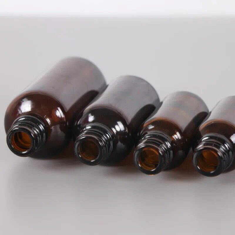 5-100Ml Amber Glas Spray Fles Mini Draagbare Essentiële Olie Mist Spray Flessen Container Reizen Hervulbare Parfum Fles