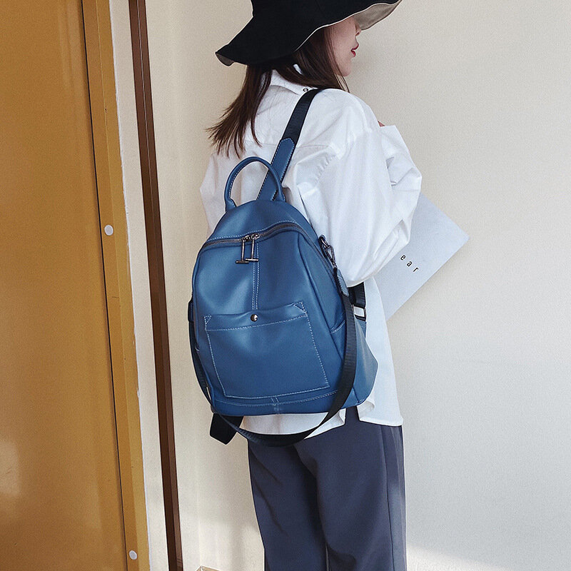 حقائب ظهر نسائية حقيبة مدرسية مراهقة فتاة جلد ناعم الترفيه موضة السفر سعة كبيرة حقيبة مدرسية