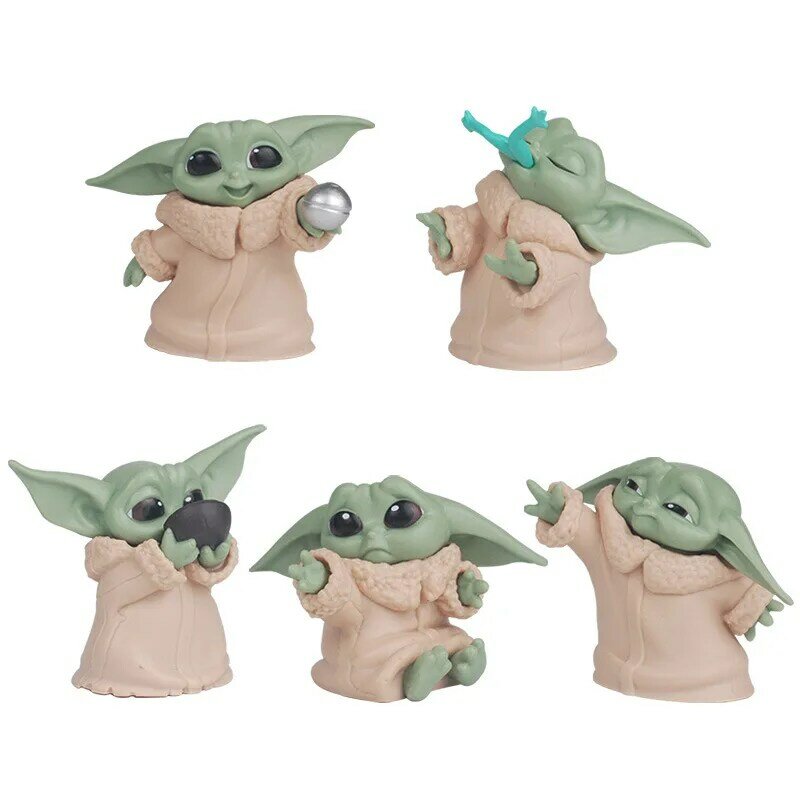 6 unids/set Star Wars Yoda colección MODELO DE figura de acción muñecas juguetes Año nuevo regalo de Navidad para los niños de los niños