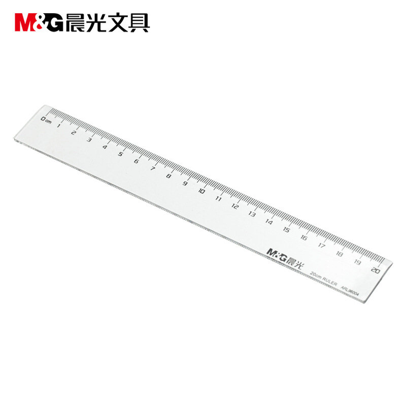 M & g 1個オフィスデスクプラスチック定規ストレート定規20センチメートルARL96004