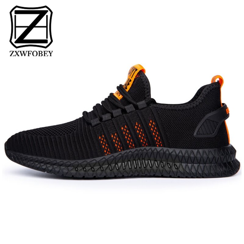 Zxwfobey luz tênis moda casual sapatos de desporto para homem respirável malha macia e confortável sapatos de caminhada sapatilhas formadores