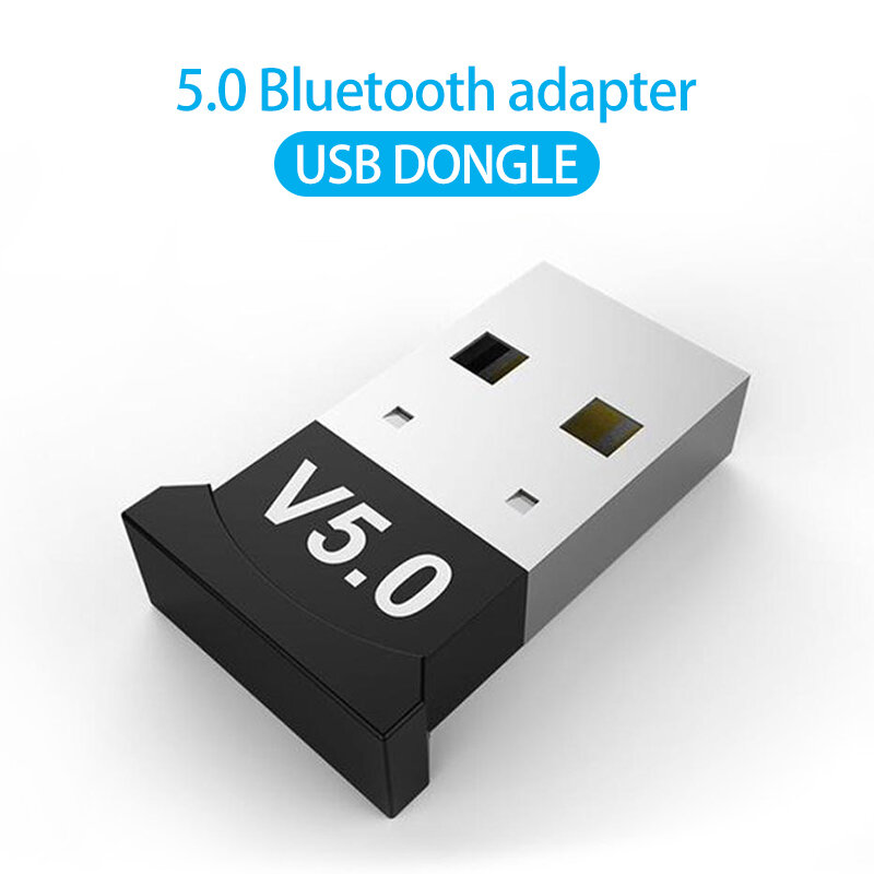 V5.0 sem fio usb bluetooth 5.0 adaptador bluetooth dongle música adaptador receptor bluetooth transmissor para desktop win 10