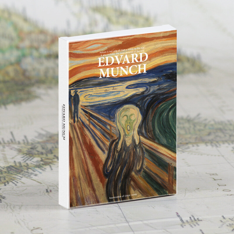 30ピース/セットエドヴァルド · ムンクシリーズはがきインスタイルグリーティングカードdiyジャーナルデコレーション文房具