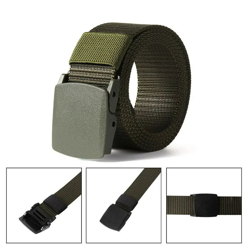 Nylon Belt for Fat Man Men's Lengthen Classic Casual Outdoor Sports Military Tactical Waist Belt Military Web Belt Classic