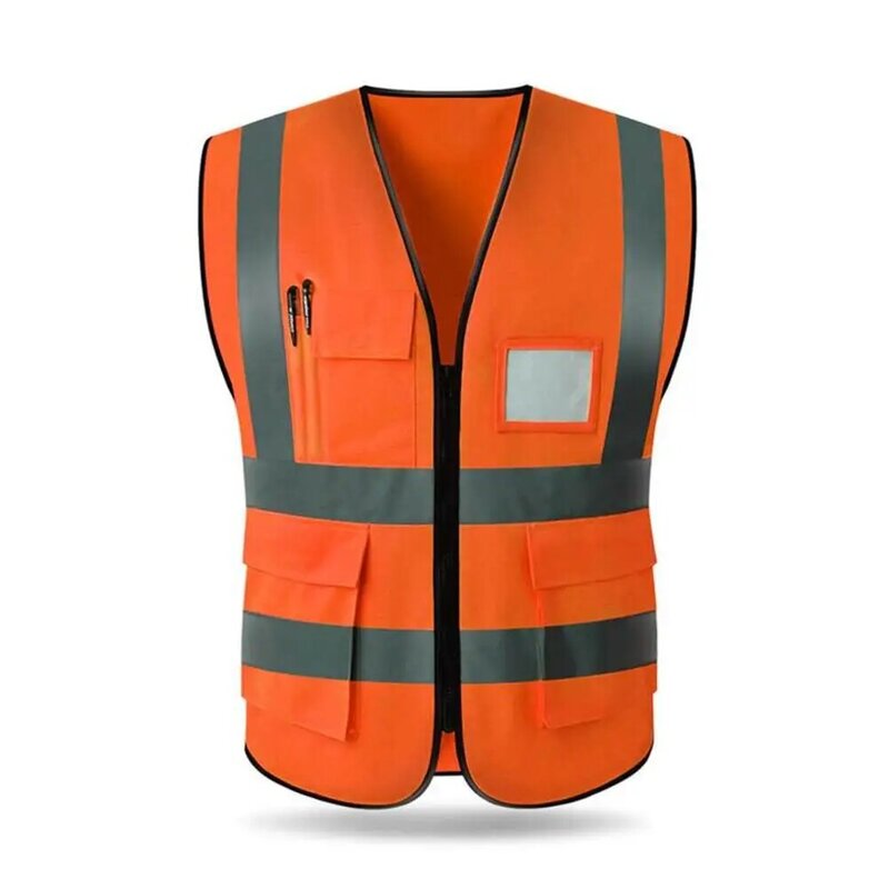 Chaleco amarillo azul o naranja verde Color reflectante fluorescente Seguridad al aire libre ropa correr ventilar seguro alta visibilidad