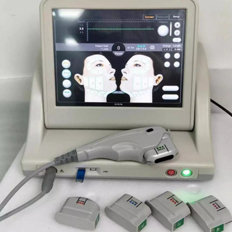 A cara 2021 do ultrassom da máquina de 10000 hifu dispara o cartucho facial permutável do corpo/transdutor antienvelhecimento de hifu 2.0.h
