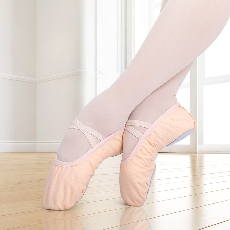 Scarpe da balletto da donna pantofole da ballo per ragazze in tela suola divisa ginnastica scarpe da ballo per Yoga scarpe da Ballerina per adulti per bambini