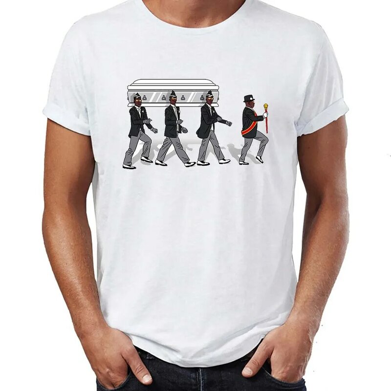Camiseta para hombre ataúd Dance Meme Pallbearers Abby arte impreso Tee divertidas mangas cortas básicas stay home or dance