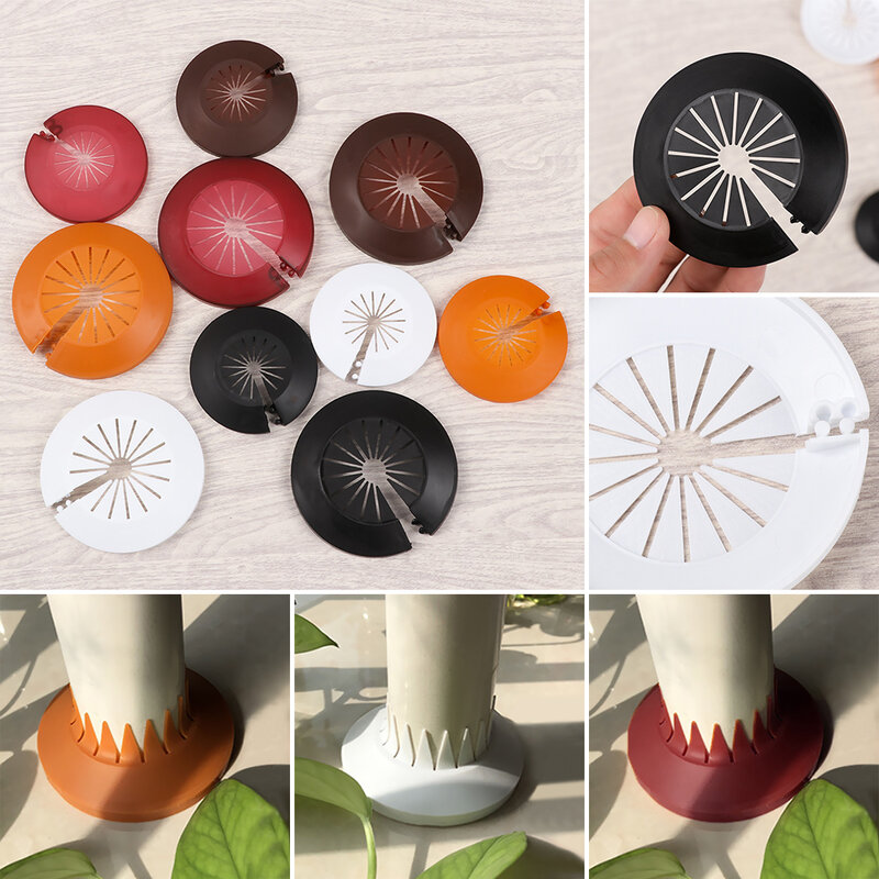 Multicolor Pipe Decorative Cover Angle Valve Radiator Plastic Round Pipe Covers For Wall Hole Ducts Faucet Accessories