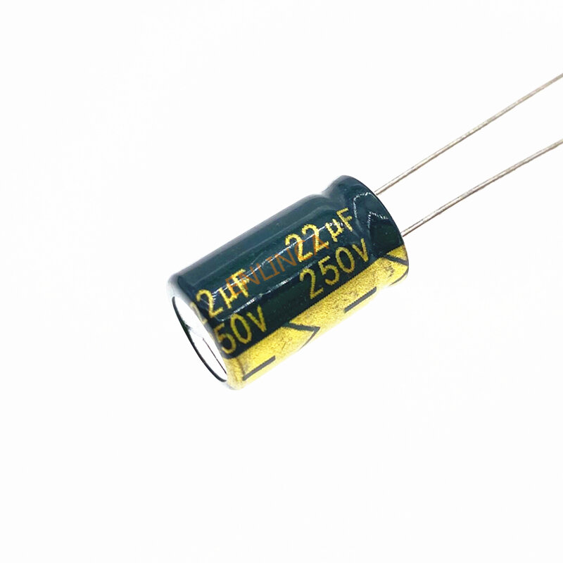6pcs/lot High Frequency Low Impedance 250v 22UF Aluminum Electrolytic Capacitor Size 10*17 22UF 20%