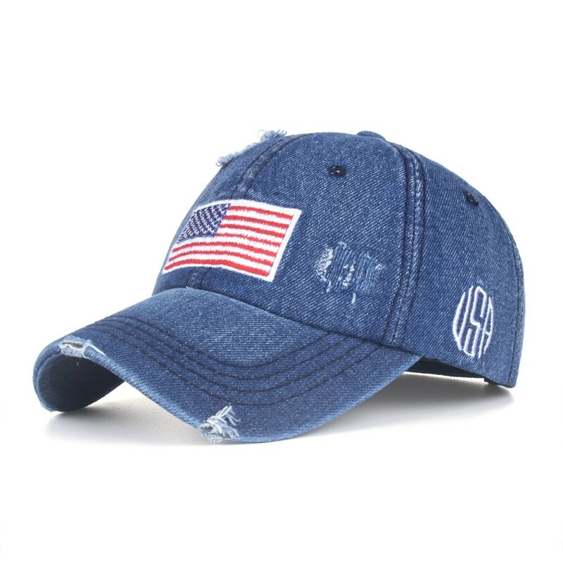 Mode Männer Baseball Kappe Usa Flagge Für Frauen Diamant Niet Marke Coole Hüte Rap Rock Caps Männer Sonne Papa Hut