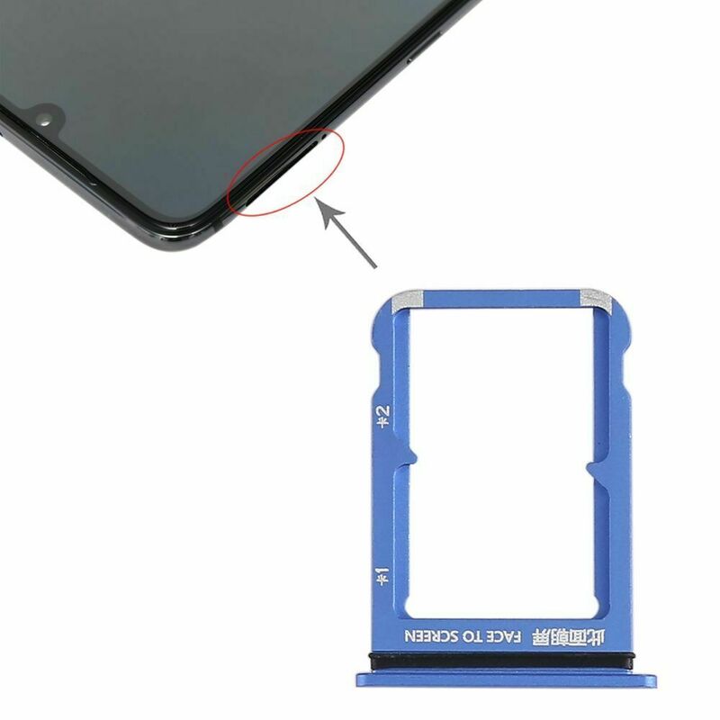 Vervangende Onderdelen Sim Kaart Lade Voor Xiaomi Mi 9 Blauwe Kaart Lade Houder