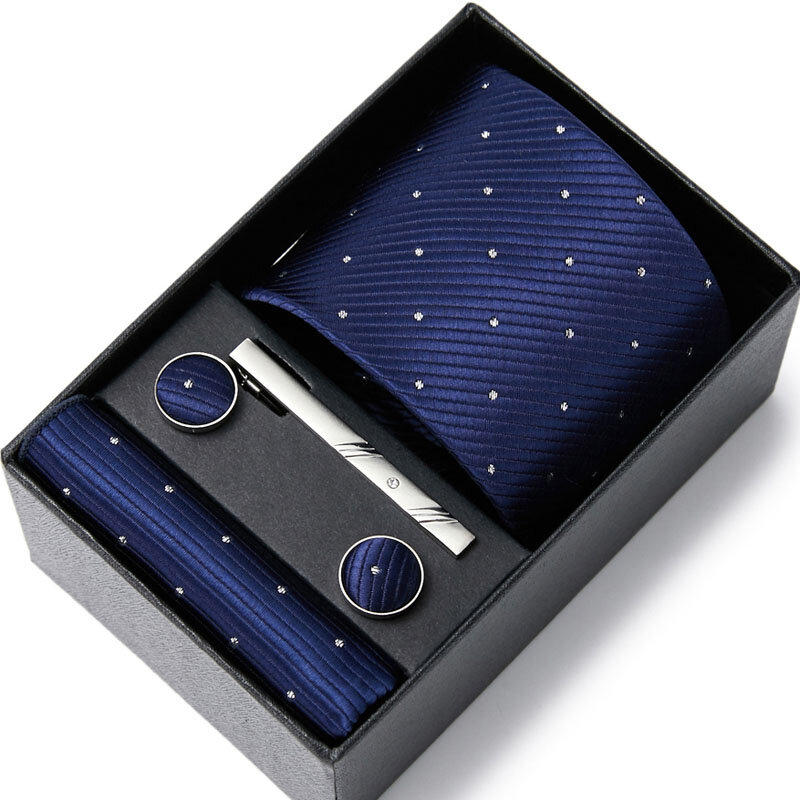 Vangise-Conjunto de corbata de seda para regalo de boda, caja de corbata sólida, accesorios para trajes, venta al por mayor, 2023