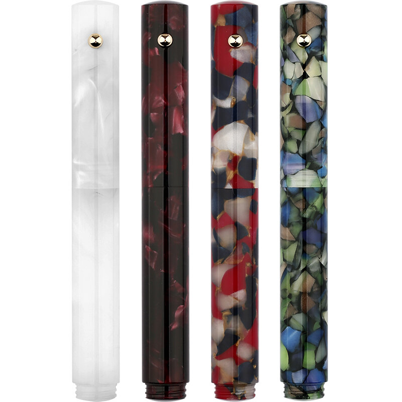 Dual Purpose Resin Pen Glass Dip with Cap Calligraphy Fountain Signature Pens Cute Gift School Students Supplies