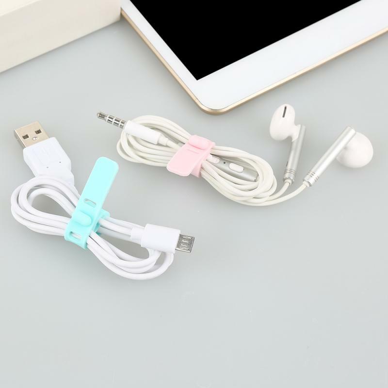 Charging Cable Data Line Cable Winder Buckle Anti-lost USB Finishing Manager Data Silicone Binding Clamp