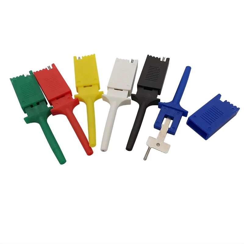 Clip de gancho de prueba, analizador lógico, pinza de Cable, sonda de puente, Kit de abrazadera de Cable, amarillo/rojo/Negro/Verde/Blanco/azul, 20/30CM