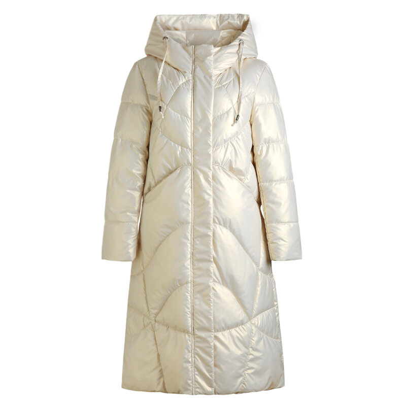 Mantel Katun Bawah Baru Wanita Parka Longgar Jaket Musim Dingin Mantel Musim Dingin Tebal Hangat Wanita Lengan Panjang Mantel Kebesaran Pakaian Luar Empuk