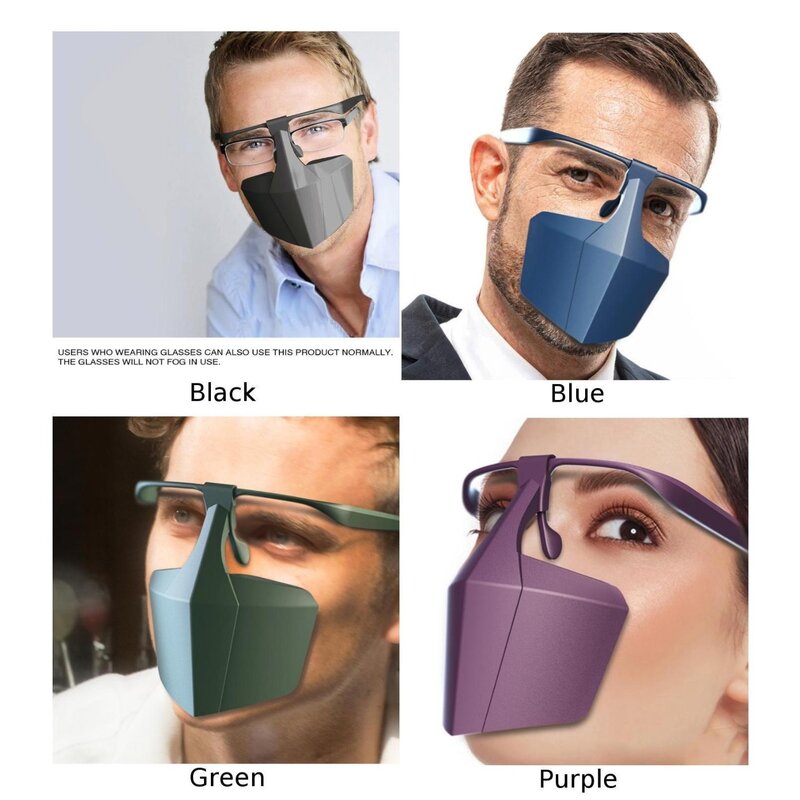 1*Face Cover Anti-fog Splash-proof Dust-proof Face-protective Cover Anti Saliva Reusable Office, Warehouse, Home Use