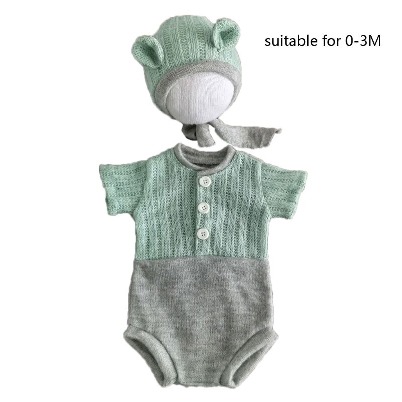 Комплект одежды из 2 предметов для новорожденных мальчиков Подставки для фотографий костюм кружева с шапкой, вязаные комплекты Костюмы младенцев съемки фото подарки