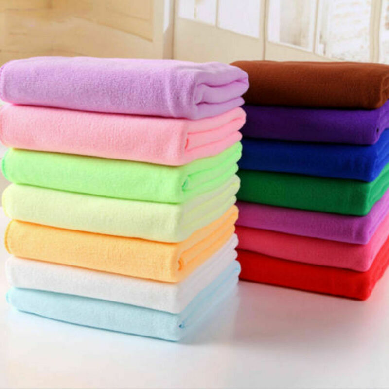 Natural Microfiber Towel Absorbent Fiber Family Bath Washer Beach Swimming Towels Pure Color  70x140cm
