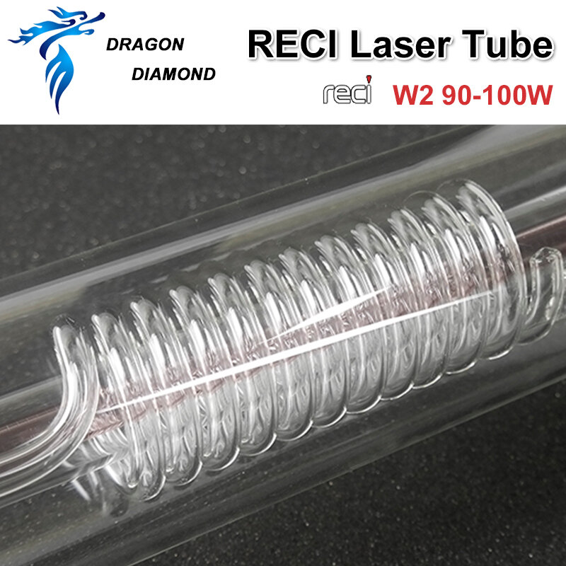 Reci-Tube laser Co2 d'origine, W2, 100W, diamètre 80mm, longueur 1200mm, boîte en bois, emballage pour graveur laser Co2, machine de découpe ltZ2
